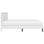 vidaXL Rám postele s LED pásikmi Biela 180 x 200 cm Umelá koža – Obrázok 9