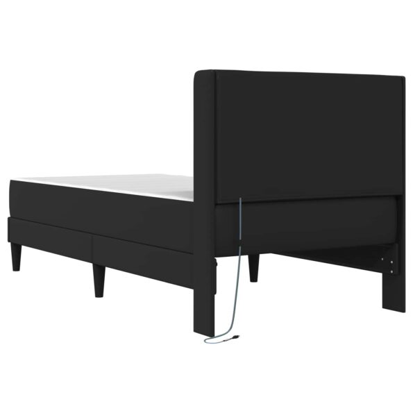 vidaXL Rám postele s matracom Čierny 90 x 190 cm Umelá koža – Obrázok 10