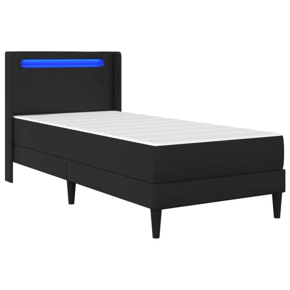 vidaXL Rám postele s matracom Čierny 90 x 190 cm Umelá koža – Obrázok 5