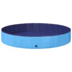 vidaXL Detský bazén Modrá Ø200 x 30 cm Hrubý PVC a konštruované drevo – Obrázok 2
