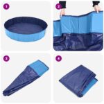 vidaXL Detský bazén Modrá Ø200 x 30 cm Hrubý PVC a konštruované drevo – Obrázok 5