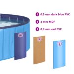vidaXL Detský bazén Modrá Ø200 x 30 cm Hrubý PVC a konštruované drevo – Obrázok 6