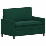 vidaXL Sada pohoviek 2 pcs Tmavozelená Zamat – Obrázok 4