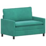 vidaXL Sada pohoviek 2 pcs Tyrkysová Zamat – Obrázok 4