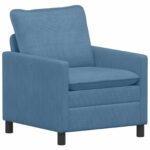 vidaXL Sada pohoviek 2 pcs Modrá Látka – Obrázok 3