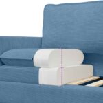 vidaXL Sada pohoviek 2 pcs Modrá Látka – Obrázok 6