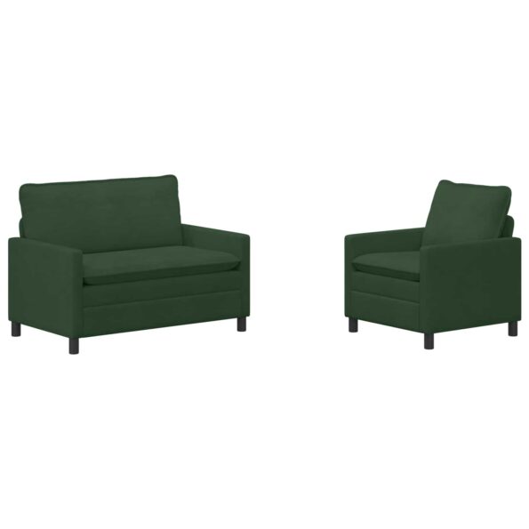 vidaXL Sada pohoviek 2 pcs Jungle Green Látka – Obrázok 2