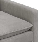 vidaXL Sada pohoviek 2 pcs Svetlosivá Zamat – Obrázok 5