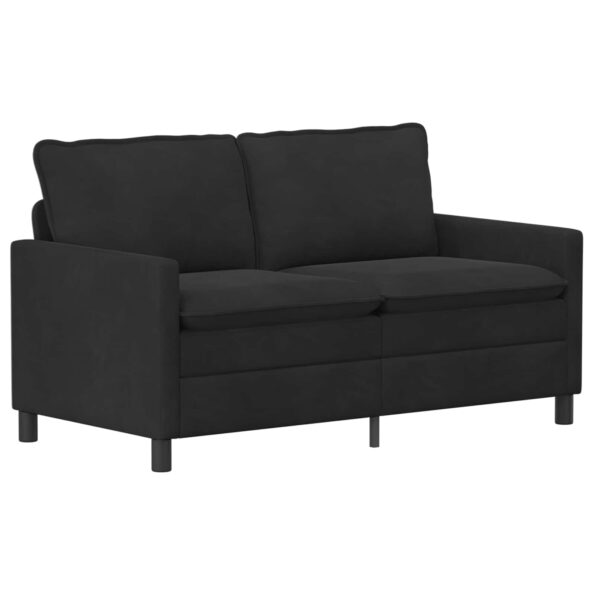 vidaXL Sada pohoviek 2 pcs Čierna Zamat – Obrázok 4