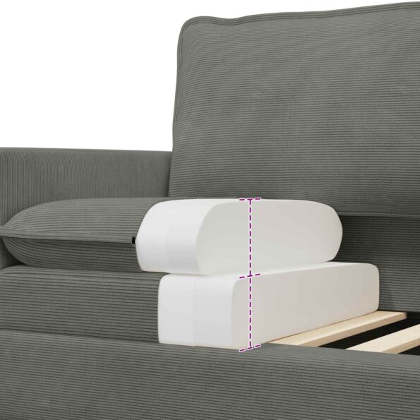 vidaXL Sada pohoviek 2 pcs Svetlosivá Látka – Obrázok 6