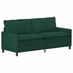 vidaXL Sada pohoviek 2 pcs Tmavozelená Zamat – Obrázok 3