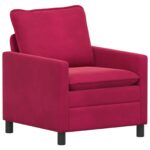 vidaXL Sada pohoviek 2 pcs Víno červené Zamat – Obrázok 4