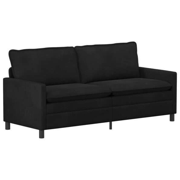 vidaXL Sada pohoviek 2 pcs Čierna Zamat – Obrázok 3