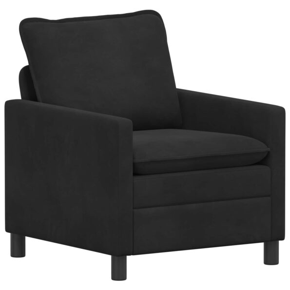 vidaXL Sada pohoviek 2 pcs Čierna Zamat – Obrázok 4