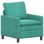 vidaXL Sada pohoviek 2 pcs Tyrkysová Zamat – Obrázok 4