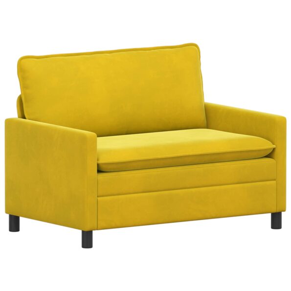 vidaXL Sada pohoviek 2 pcs Žltá Zamat – Obrázok 4