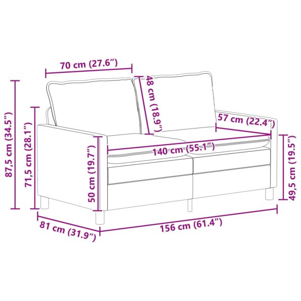 vidaXL Sada pohoviek 2 pcs Tyrkysová Zamat – Obrázok 9