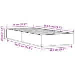 vidaXL Otomanový posteľný rám Vosková Hnedá 75 x 190 cm – Obrázok 12