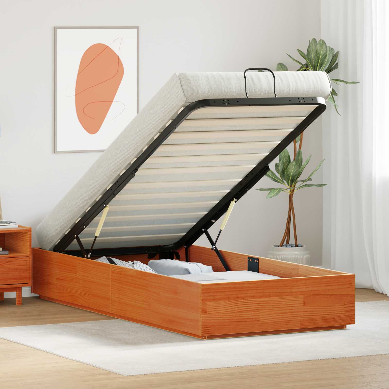 3418731_1.jpg vidaXL Otomanový posteľný rám s úložiskom Vosková Hnedá 80 x 200 cm – Obrázok 1