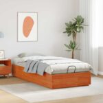 vidaXL Otomanový posteľný rám s úložiskom Vosková Hnedá 80 x 200 cm – Obrázok 4