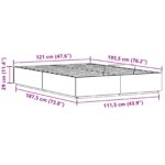 vidaXL Otomanový posteľný rám Vosková Hnedá 120 x 190 cm – Obrázok 12