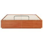 vidaXL Otomanový posteľný rám Vosková Hnedá 120 x 190 cm – Obrázok 7