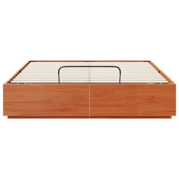 vidaXL Otomanový posteľný rám Vosková Hnedá 120 x 190 cm – Obrázok 7