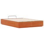 vidaXL Otomanový posteľný rám Vosková Hnedá 120 x 190 cm – Obrázok 9
