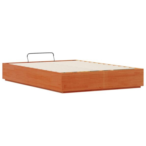 vidaXL Otomanový posteľný rám Vosková Hnedá 120 x 190 cm – Obrázok 9
