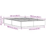 vidaXL Otomanový posteľný rám Vosková Hnedá 140 x 190 cm – Obrázok 12