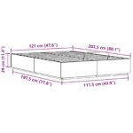 vidaXL Otomanový posteľný rám Prírodná 120 x 200 cm Masívna borovica – Obrázok 12