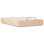 vidaXL Otomanový posteľný rám Prírodná 120 x 200 cm Masívna borovica – Obrázok 6