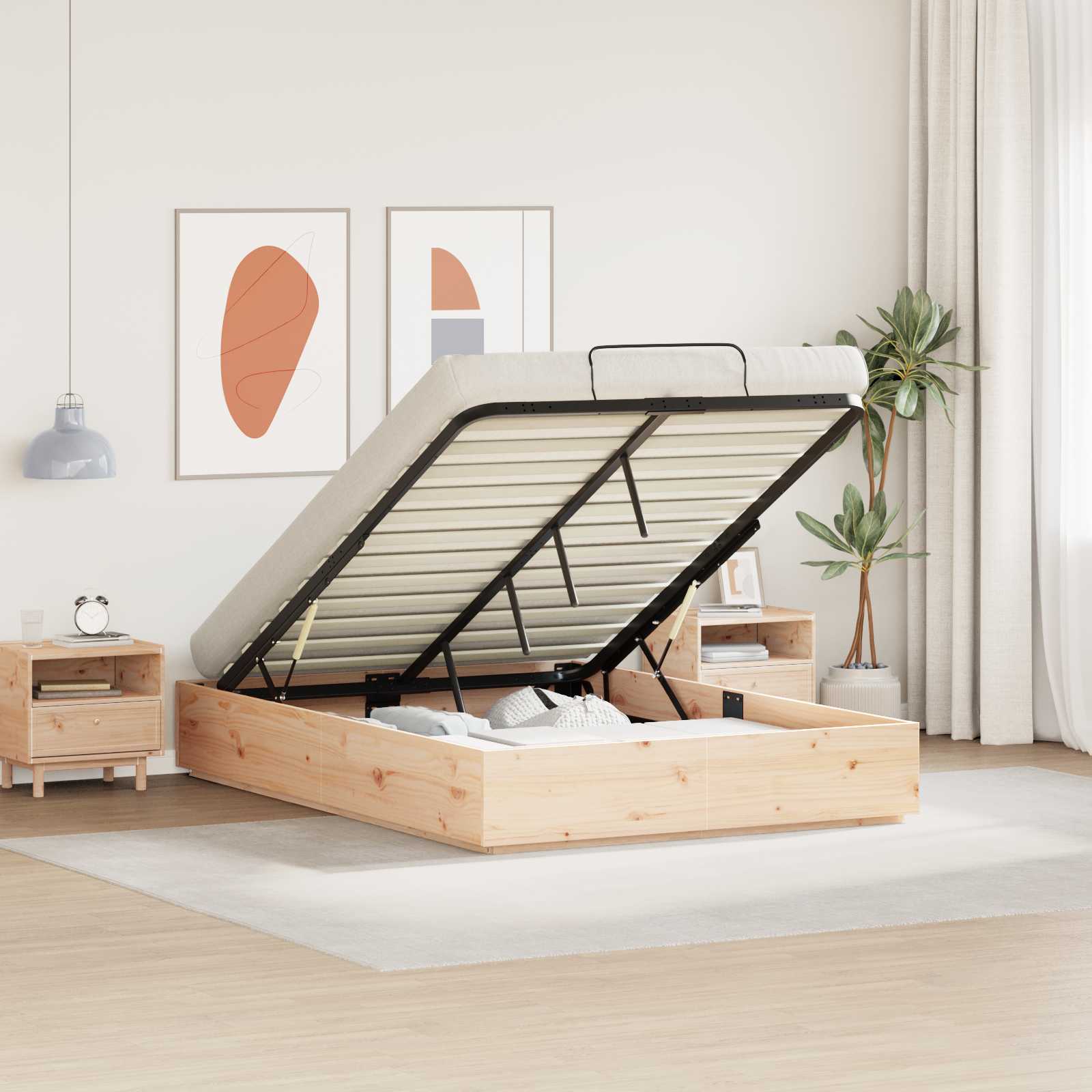 3418753_1.jpg vidaXL Otomanový posteľný rám Prírodná 150 x 200 cm Masívna borovica – Obrázok 1