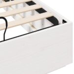 vidaXL Otomanový posteľný rám Biely 150 x 200 cm Masívna borovica – Obrázok 10