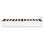 vidaXL Otomanový posteľný rám Biely 150 x 200 cm Masívna borovica – Obrázok 8