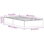 vidaXL Posteľový rám s úložným priestorom Prírodná 80 x 200 cm – Obrázok 12