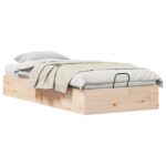 vidaXL Posteľový rám s úložným priestorom Prírodná 80 x 200 cm – Obrázok 2