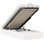 vidaXL Posteľový rám s úložným priestorom Biely 80 x 200 cm – Obrázok 3