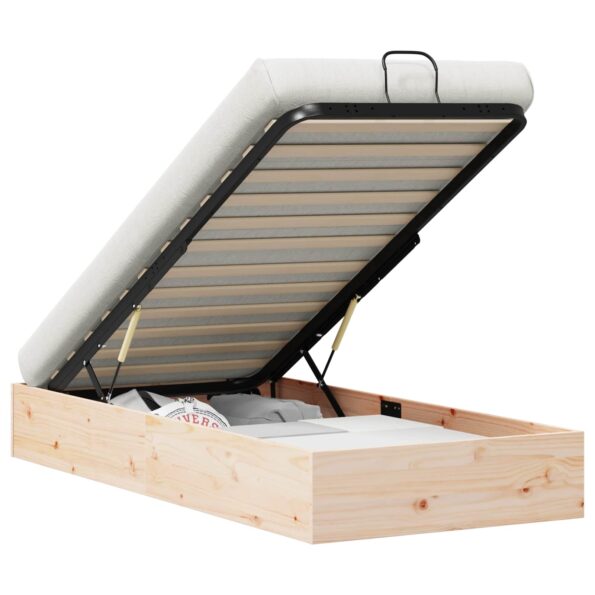 vidaXL Posteľový rám s úložným priestorom Prírodná 100 x 200 cm – Obrázok 3