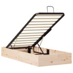 vidaXL Posteľový rám s úložným priestorom Prírodná 100 x 200 cm – Obrázok 5