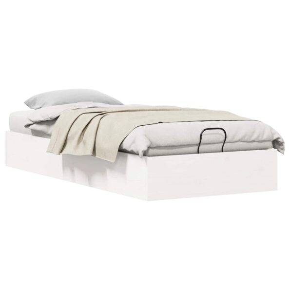 vidaXL Posteľový rám s úložným priestorom Biely 100 x 200 cm – Obrázok 2