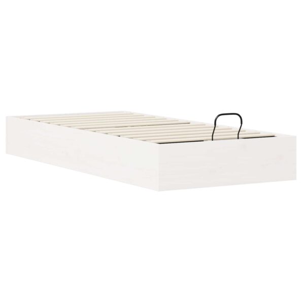vidaXL Posteľový rám s úložným priestorom Biely 100 x 200 cm – Obrázok 6