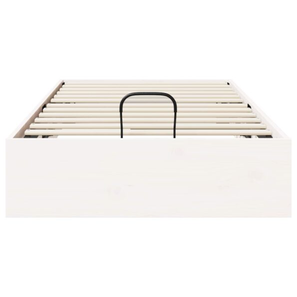 vidaXL Posteľový rám s úložným priestorom Biely 100 x 200 cm – Obrázok 7