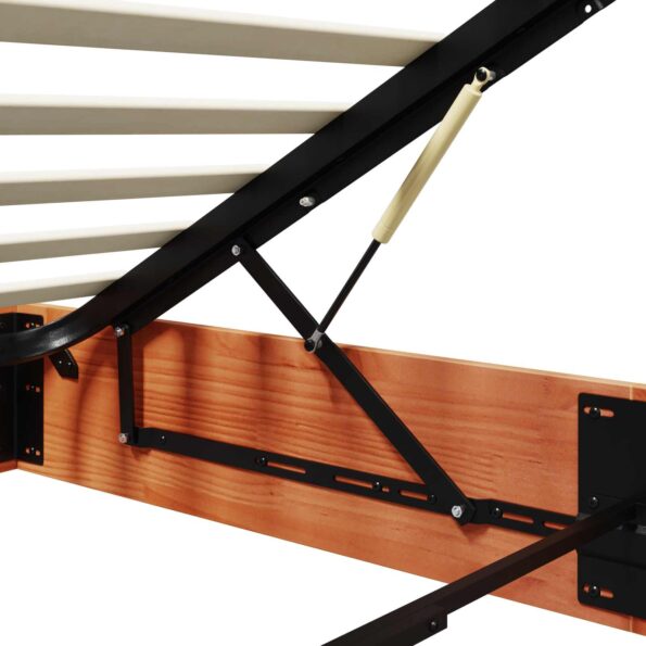 vidaXL Posteľový rám s úložným priestorom Vosková Hnedá 100 x 200 cm – Obrázok 11
