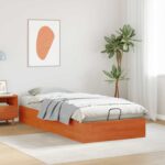 vidaXL Posteľový rám s úložným priestorom Vosková Hnedá 100 x 200 cm – Obrázok 4