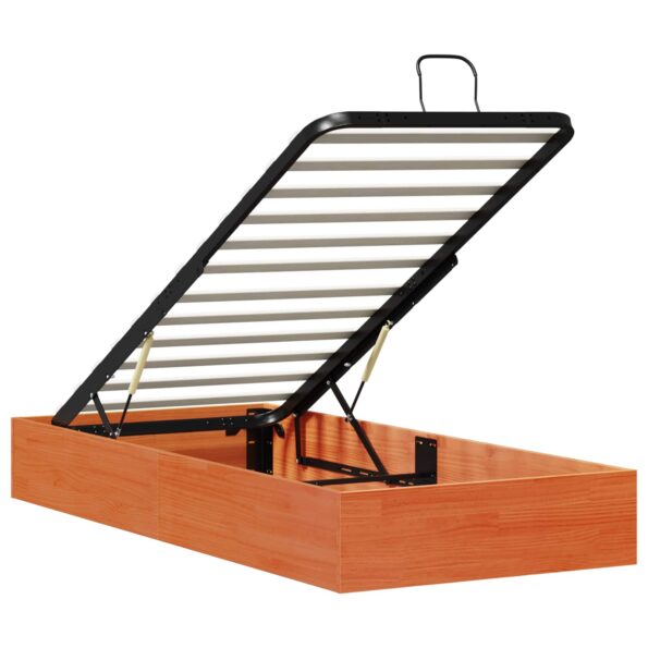 vidaXL Posteľový rám s úložným priestorom Vosková Hnedá 100 x 200 cm – Obrázok 5