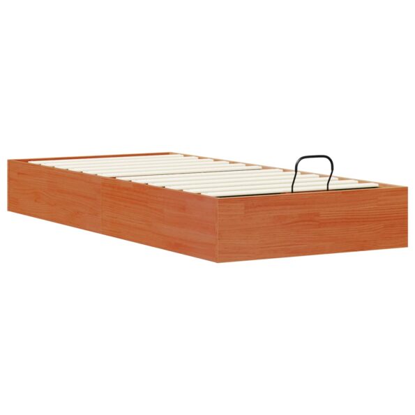vidaXL Posteľový rám s úložným priestorom Vosková Hnedá 100 x 200 cm – Obrázok 6