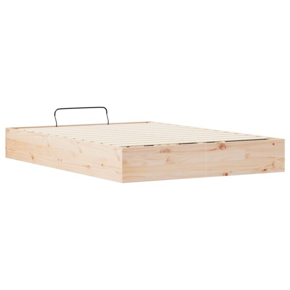 vidaXL Posteľový rám s úložným priestorom Prírodná 120 x 190 cm – Obrázok 7