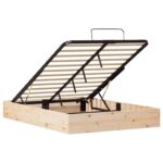 vidaXL Posteľový rám s úložným priestorom Prírodná 140 x 190 cm – Obrázok 3
