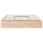 vidaXL Posteľový rám s úložným priestorom Prírodná 140 x 190 cm – Obrázok 5